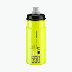 Kerékpáros kulacs Elite Jet 550 ml yellow fluo/black logo (Jet EL0190404) kép