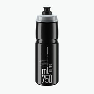 Kerékpáros kulacs Elite Jet 750 ml black/grey logo (Jet EL0190702) kép