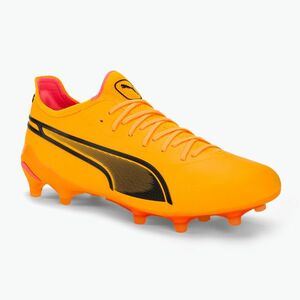 PUMA King Ultimate Fg/Ag sun stream/puma black/sunset glow futballcipő (King Ultimate Fg/Ag 107563) kép