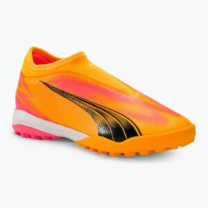 gyermek focicipő PUMA Ultra Match LL TT + Mid Jr sunset glow/puma black/sun stream (Ultra Match LL TT + Mid Jr 107772 03) kép