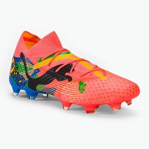 Futballcipő PUMA Future 7 Ultimate Neymar Jr FG/AG sunset glow/black/sun stream/puma green/blue (Future 7 Ultimate Neymar Jr FG/AG 107839 01) kép