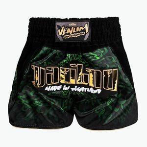 Sportnadrág Venum Attack Muay Thai black/green (Attack Muay Thai VENUM-05107-102) kép