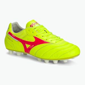 Mizuno Morelia II Elite MD biztonsági sárga/tüzes korall 2/galaxis ezüst férfi futballcipő (Morelia II Elite MD P1GA241245) kép