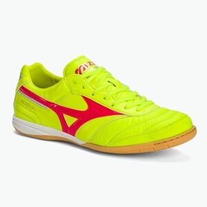 Mizuno Morelia Sala Elite IN safety yellow/fiery coral 2/galaxy silver férfi focicipő (Morelia Sala Elite IN Q1GA240145) kép