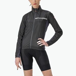 Női kerékpáros dzseki Castelli Squadra Stretch light black/dark gray (Squadra Stretch 4521529) kép