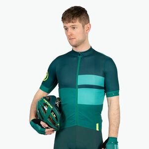 Férfi kerékpáros póló Endura FS260 Print S/S emerald green (FS260 Print S/S E3236GE) kép
