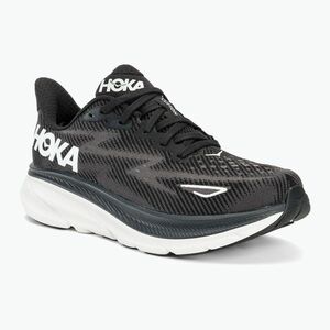 női futócipő HOKA Clifton 9 Wide black/white (Clifton 9 Wide 1132211-BWHT) kép
