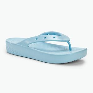 Női flip-flop papucs Crocs Classic Platform Meta Pearl blue calcite (Classic Platform Meta Pearl 209046) kép