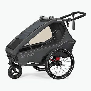 Kerékpáros utánfutó Qeridoo Kidgoo 1 dark steel grey (Kidgoo 1 Q-KDG1-23) kép