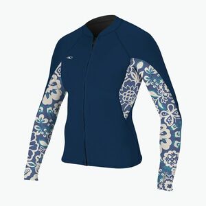 Női neoprén dzseki O'Neill Bahia 1/0, 5 mm Full-Zip french navy/christina flor (Bahia 1/0.5 mm Full-Zip Jacket 4933-HY6) kép