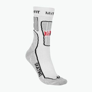 Görkorcsolya zokni MYFIT Skating Fitness white/grey (Skating Fitness 900992) kép