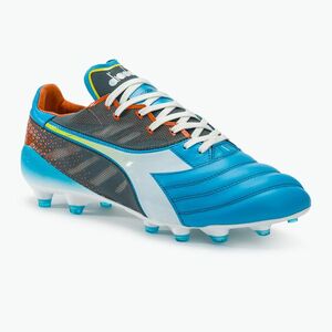 Férfi focicipő Diadora Brasil Elite Veloce GR ITA LPX blue fluo/white/orange (Brasil Elite Veloce DD-101.179596-D0954) kép