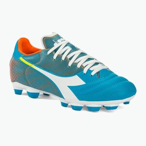 Férfi focicipő Diadora Brasil Elite Veloce GR LPU blue fluo/white/orange (Brasil Elite Veloce DD-101.179601) kép