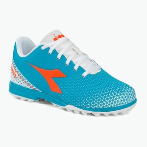 Gyerek focicipő Diadora Pichichi 6 TF JR blue fluo/white/orange (Pichichi 6 DD-101.179614) kép