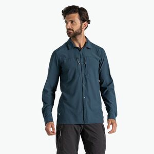 Férfi Craghoppers NosiLife hosszú ujjú Pro Shirt V kék kő trekking ing (NosiLife Long Sleeved Pro Shirt V CMS706) kép