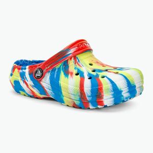 Gyerek papucs Crocs Classic Lined Marbled Clog sulphur/multi (Classic Lined Marbled Clog 207773) kép