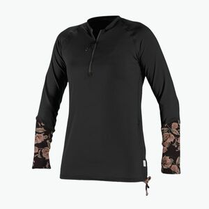 Női hosszú ujjú felső úszáshoz O'Neill Front Zip Sun black/flo (Front Zip Sun 5403S-GF5) kép