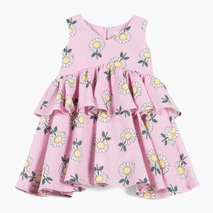 Gyerek egyberuha KID STORY Muślinowa pink daisy (Muślinowa DRESSMUSAPD) kép