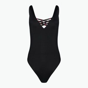 Női egyrészes fürdőruha EA7 Emporio Armani Water Sports BW Tape nero (Water Sports BW Tape 911098-4R437) kép