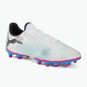 Focicipő PUMA Future 7 Play FG/AG puma white/puma black/poison pink (Future 7 Play FG/AG 107723) kép