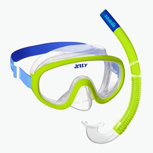 Gyerek snorkeling készlet Mares Combo Jelly lime/blue/clear (Combo Jelly 411797) kép