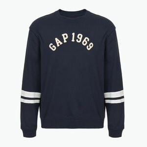 Férfi pulóver GAP Logo Piping Crewneck blue navy (Logo Piping Crewneck 664496) kép