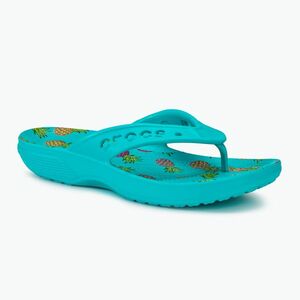 Flip-flop papucs, női Crocs Baya II Graphic Flip digital aqua/multi (Baya II Graphic Flip 208705-4SM) kép
