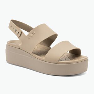 Női szandál Crocs Brooklyn Low Wedge latte/mushroom (Brooklyn Low Wedge 206453-2EL) kép