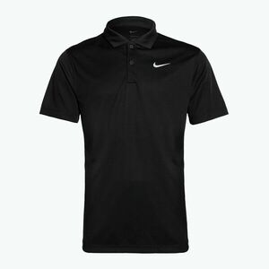 Férfi Nike Court Dri-Fit Polo Solid fekete/fehér teniszpóló (Court Dri-Fit Polo Solid DH0857-010) kép