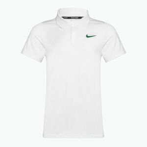 Férfi Nike Court Dri-Fit Advantage tenisz póló póló fehér/malchit (Court Dri-Fit Advantage Polo FD5317-102) kép