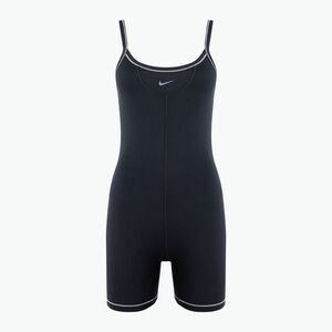 Női Nike One Dri-FIT Short fekete/világos narancsbarna/hidegszürke kezeslábas (One Dri-FIT Short FQ2161-010) kép
