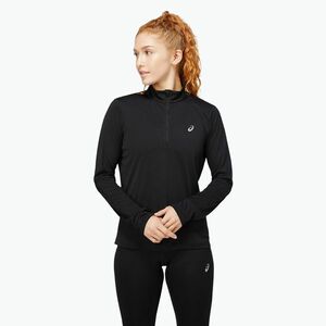 Női futó hosszú ujjú ASICS Core 1/2 Zip Top teljesítmény fekete (Core 1/2 Zip Top 2012C328-001) kép