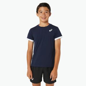 ASICS Gyermek tenisz felső éjfekete/brilliáns fehér póló (Tennis Top 2044A036-402) kép