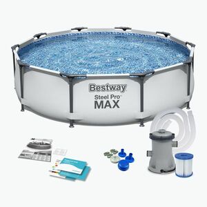 Fémvázas medence Bestway Steel Pro Max Pool Set 305 x 76 cm szürke (Steel Pro Max Pool Set 56408) kép