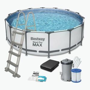 Fémvázas medence Bestway Steel Pro Max Pool Set 457 x 122 cm szürke (Steel Pro Max Pool Set 56438) kép