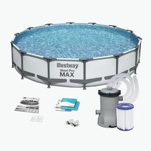 Fémvázas medence Bestway Steel Pro Max Pool Set 427 x 84 cm szürke (Steel Pro Max Pool Set 56595) kép