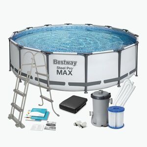 Fémvázas medence Bestway Steel Pro Max Pool Set 427 x 107 cm szürke (Steel Pro Max Pool Set 56950) kép
