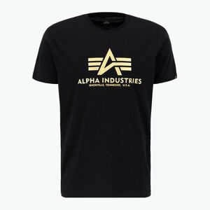Férfi póló Alpha Industries Basic T Carbon black/gold (Basic T Carbon 100501CB) kép