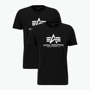 Férfi póló Alpha Industries Basic T 2 db black (Basic T 106524) kép