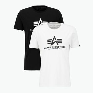 Férfi póló Alpha Industries Basic T 2 db black/white (Basic T 106524) kép