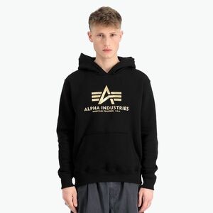 Férfi pulóver Alpha Industries Basic Carbon Hoody black/gold (Basic Carbon Hoody 146343365) kép