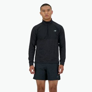 Férfi hosszú ujjú felső futáshoz New Balance Athletics Heat Grid 1/2 Zip black (Athletics Heat Grid 1/2 Zip MT43204BK) kép