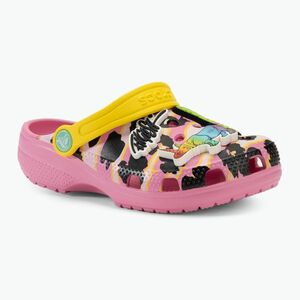 Crocs Ron English Party Animals Classic Clog Gyerek szandál rózsaszín limonádé/multi (Ron English Party Animals Classic Clog Kids 207621-6SO) kép