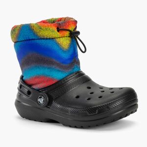 Crocs Classic bélelt Spray Dye Boot Gyerek hócsizma fekete/multi (Classic Lined Spray Dye Boot Kids 208082-0C4) kép
