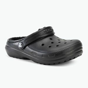 Papucs, gyerek Crocs Classic Lined Clog Kids black/black (Classic Lined Clog Kids 207010-060) kép