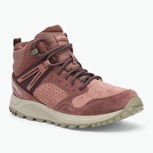 Női túracipő Merrell Wildwood Mid Ltr Wp marron/burlwood (Wildwood Mid Ltr Wp J068104) kép