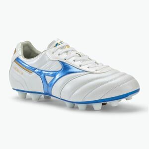 Mizuno Morelia II Elite Md fehér/lézerkék/arany férfi futballcipő (Morelia II Elite P1GA241225) kép