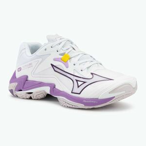 Női röplabda cipő Mizuno Wave Lightning Z8 fehér/patrician purple/quince (Wave Lightning Z8 V1GC240010) kép