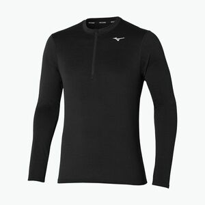 Férfi Mizuno Impulse Core Core Half Zip futó hosszú ujjú fekete (Impulse Core Half Zip J2GAA53509) kép