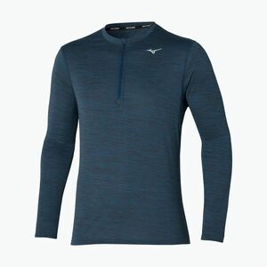 Férfi Mizuno Impulse Core Half Zip kék szárnyas teal futó hosszú ujjú ruha (Impulse Core Half Zip J2GAA53518) kép